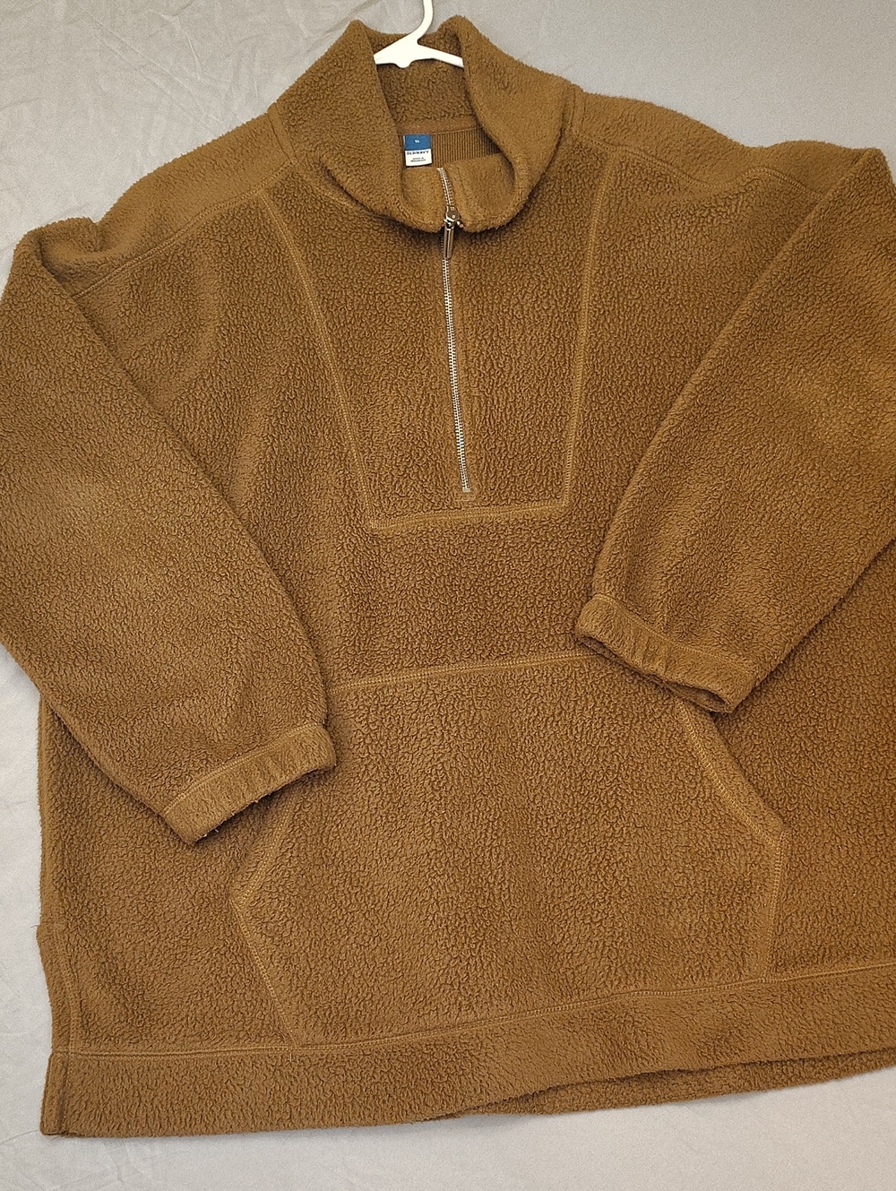Old Navy Men's Sherpa Half-Zip Pullover in Brown